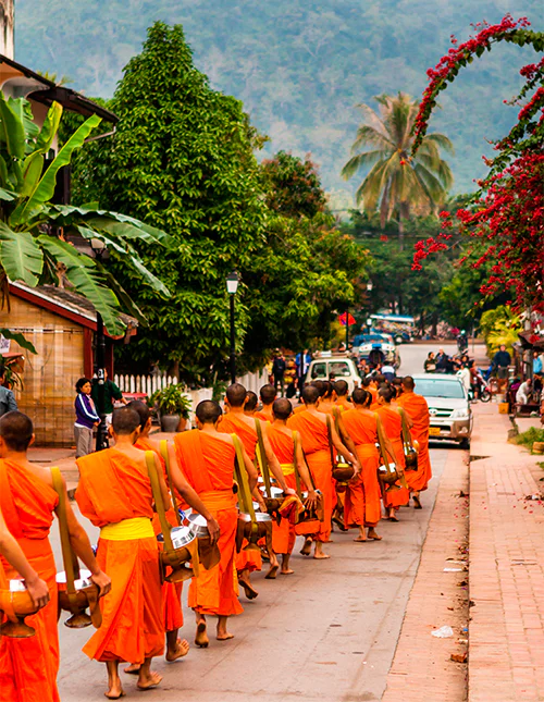 Munker i Luang Prabang