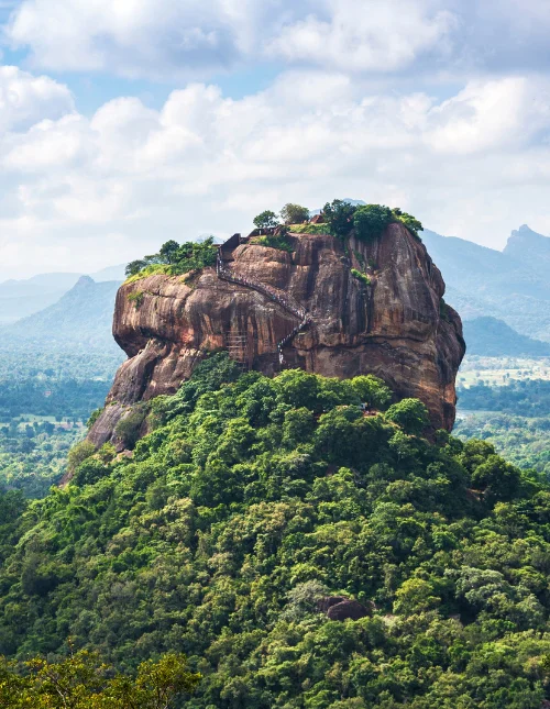 Utsikt mot Løveklippen Sigiriya på Sri Lanka