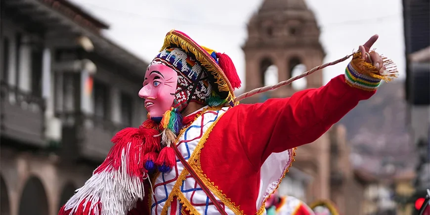 Inti Raymi-festligheter på Plaza Mayor i Cusco