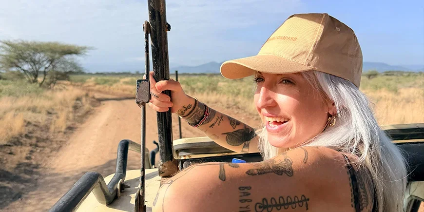 Cat fra TourCompass på safari i Kenya