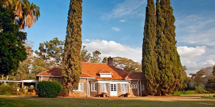 Karen Blixen-museet i Nairobi på en solrik dag