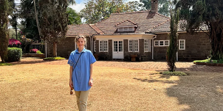 Ingun fra TourCompass besøker Karen Blixen-museet i Nairobi
