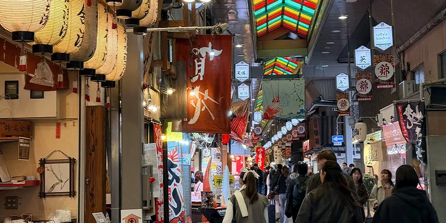 Nishiki-markedet i Kyoto