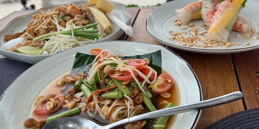 3 vakre thailandske retter