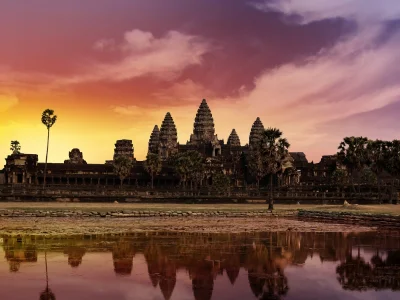 Angkor Wat i solnedgangen