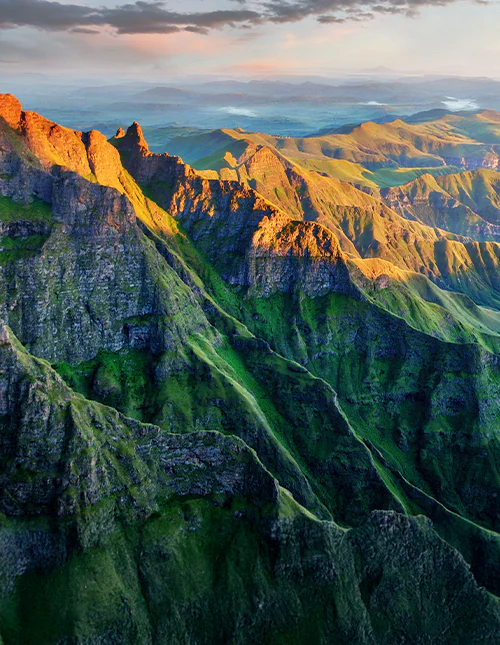 Drakensbergfjellene i Sør-Afrika.