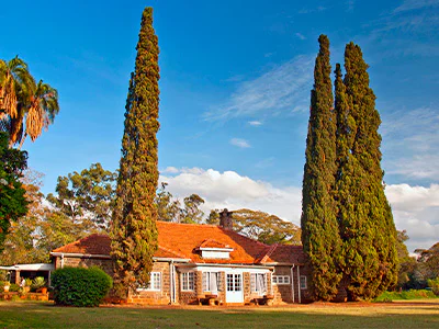 Karen Blixen-museet i Nairobi på en solrik dag