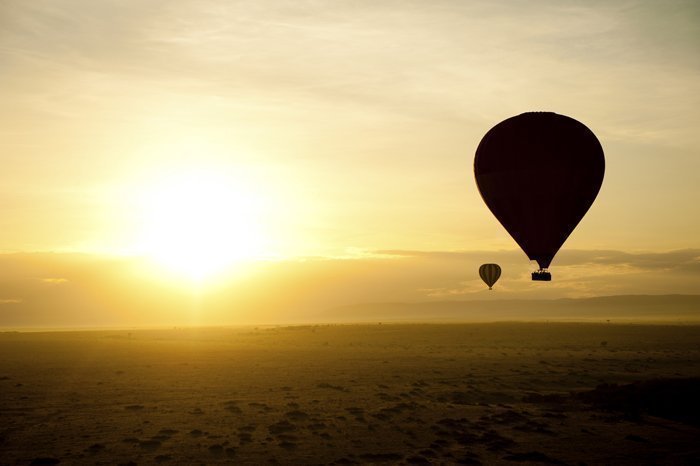 Luftballongsafari over savannen
