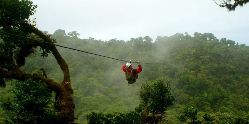 Ziplining i Monteverde i Costa Rica