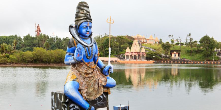 Shiva-statue ved Grand Bassin