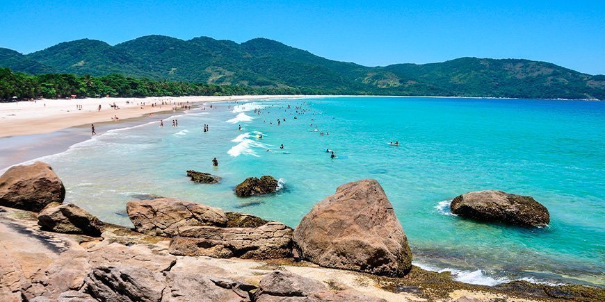 Solrik dag ved Lopes Mendes i Brasil