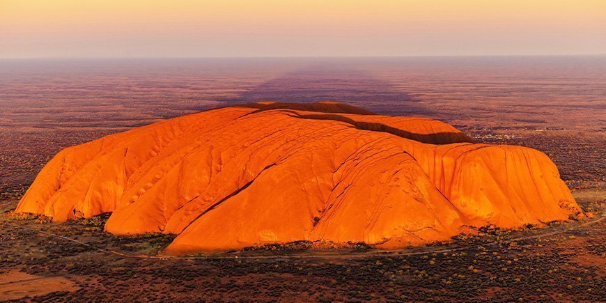 Uluru sett ovenfra