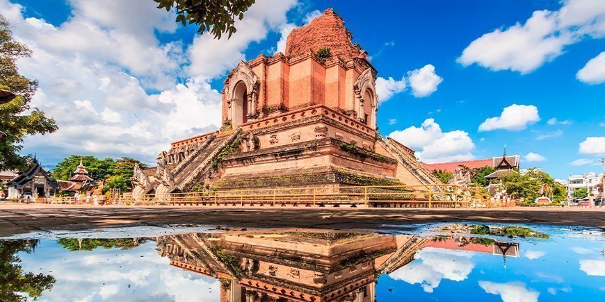 Wat Chedi Luang-tempelet i Chiang Mai, Thailand