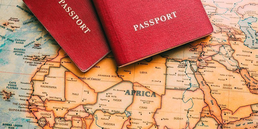 To pass er på kart over Afrika