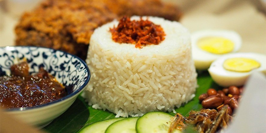 Nasi Lemak-rett i Kuala Lumpur