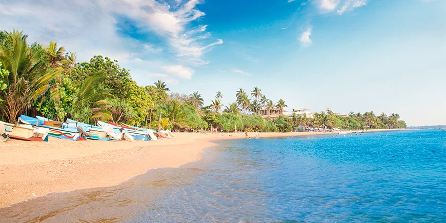 Vakker dag på Bentota-stranden