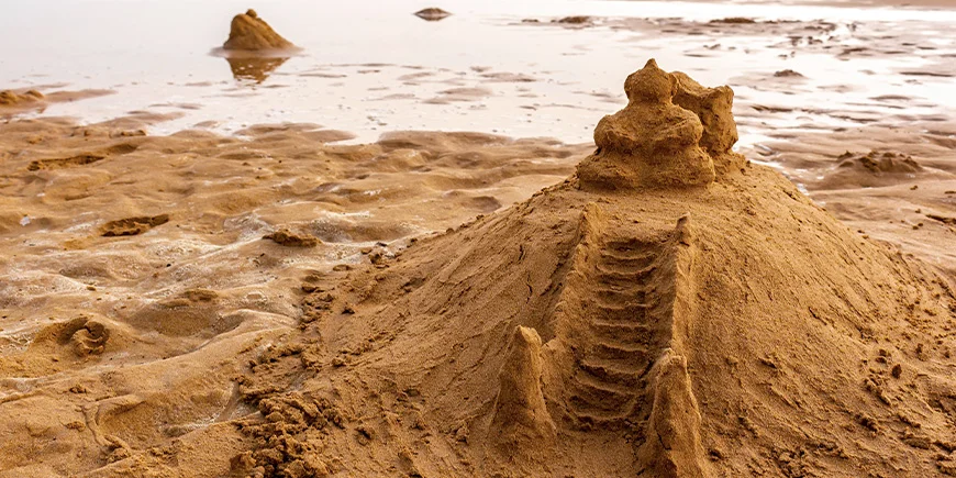 Sandborg på Bentota-stranden