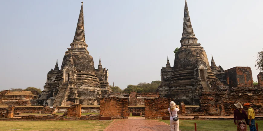 Ayutthaya historiske park i Thailand