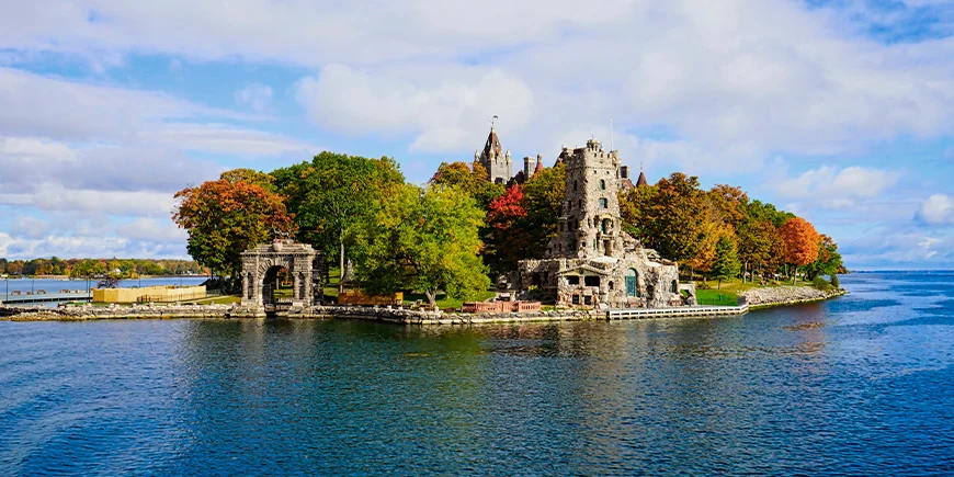 Heart Island i Thousand Islands nasjonalpark i østlige Canada.