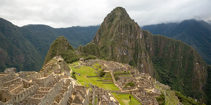 Panoramautsikt over Machu Picchu