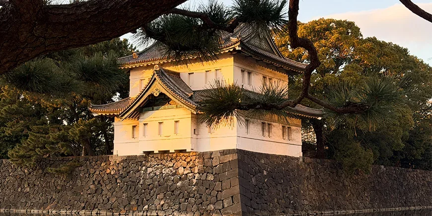 Tokyo Imperial Palace sett fra siden