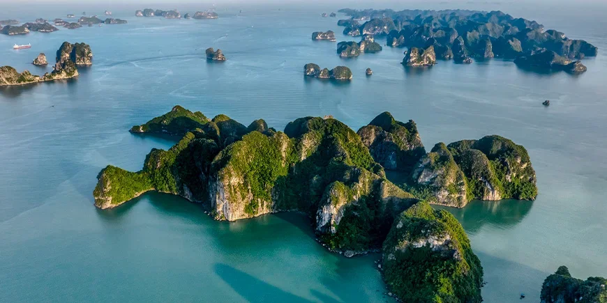 Utsikt over Ha Long-bukten