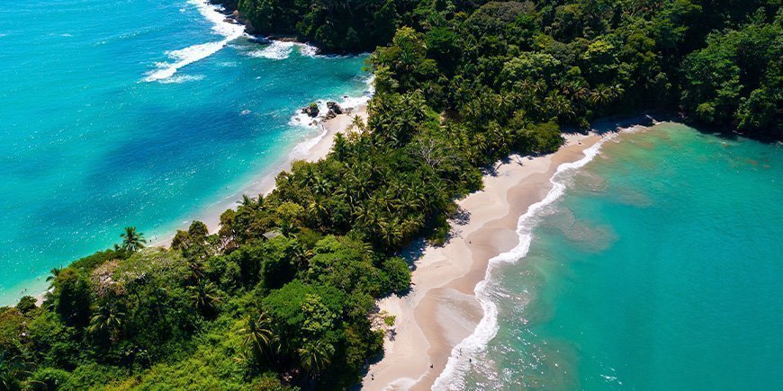 Manuel Antonio nasjonalpark sett ovenfra