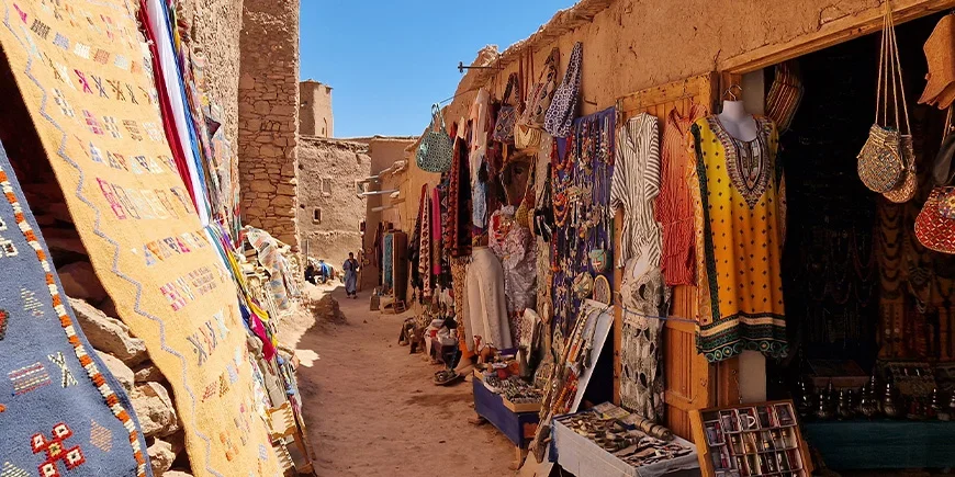 Lokal butikk i Ait Ben Haddou i Marokko