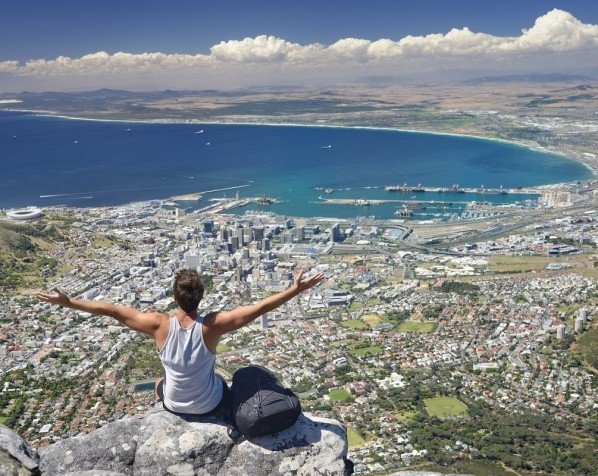 Utsikt over Cape Town fra Table Mountain