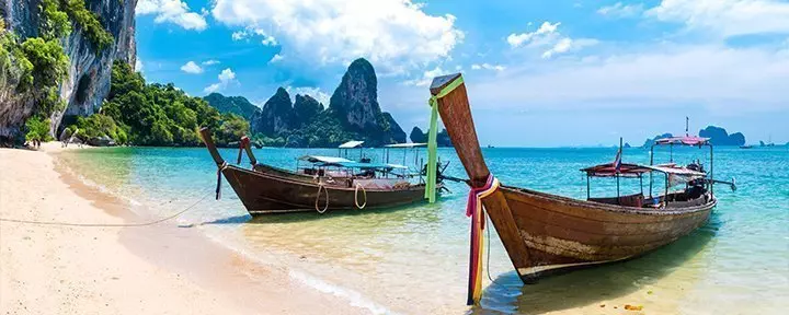 Railey beach ved Krabi, Thailand