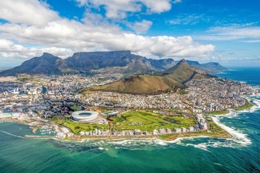 Utsikt over Cape Town i Sør-Afrika