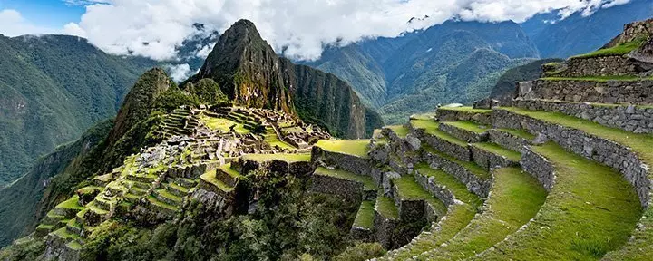 Utsikt over Machu Picchu i Peru