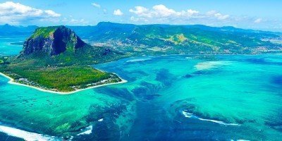 Mauritius sett ovenfra