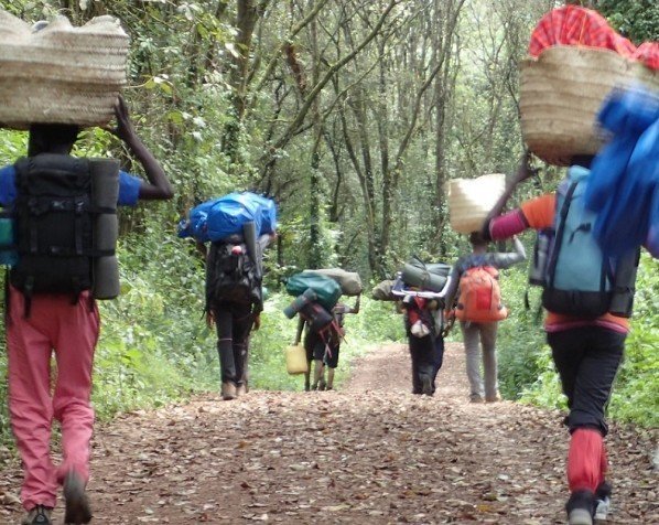 Bærere ved Kilimanjaro